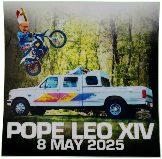 POPE LEO ON A MOTORCYCLE