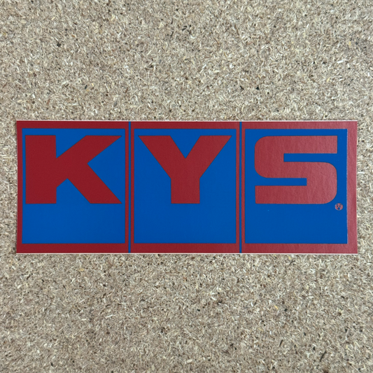 KYS Blue and Red Sticker