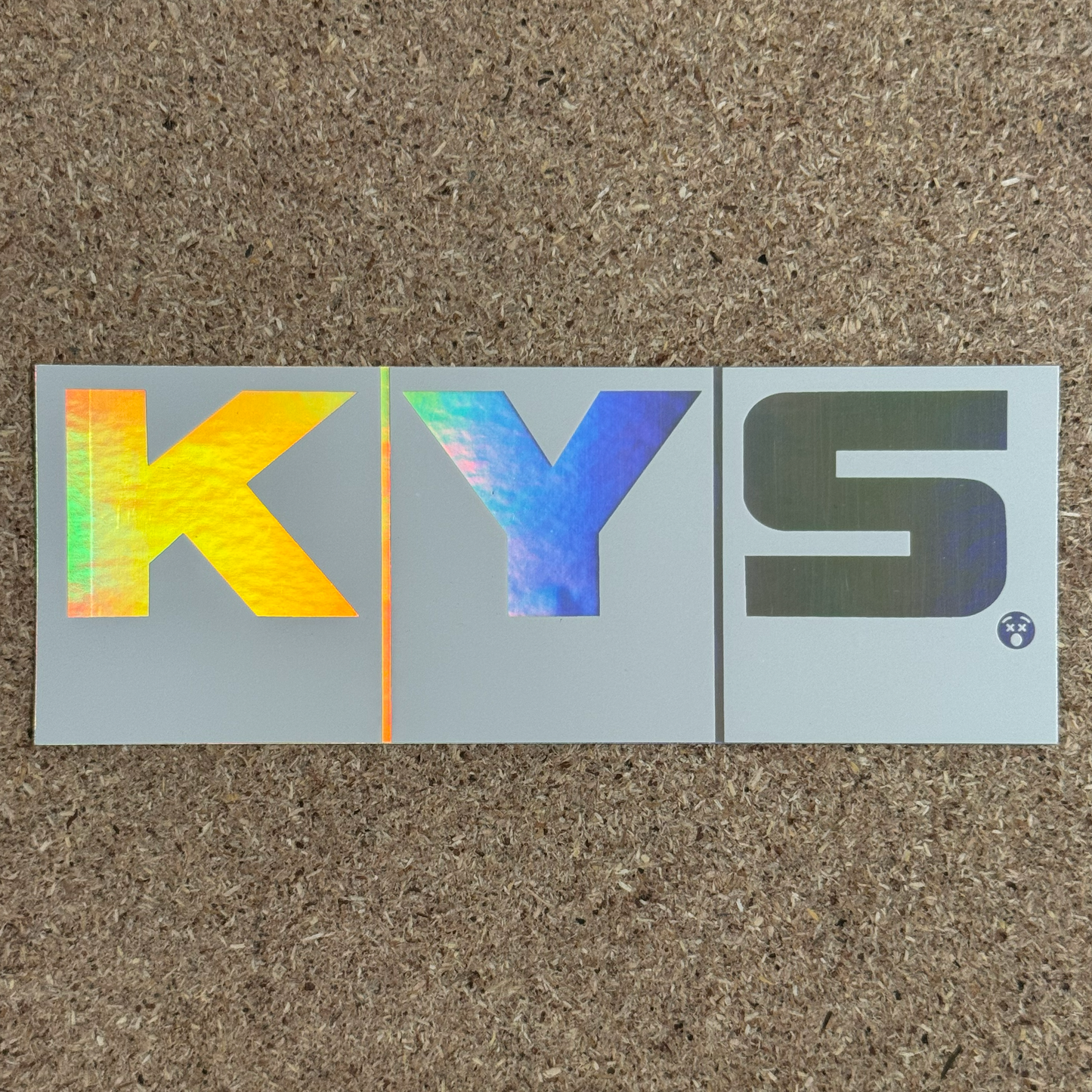 KYS Holographic White Sticker